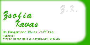 zsofia kavas business card